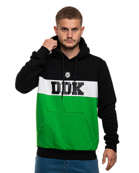 Bluza Z Kapturem Dudek P56 Tricolor Czarna / Zielona Biała
