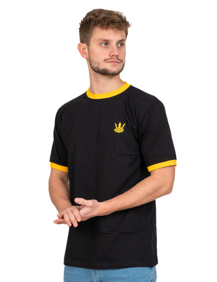 Koszulka Jigga Wear Contrast Czarna / Żółta