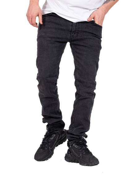 Spodnie Jeans Croll Classic Slim Sprane Czarne 6693