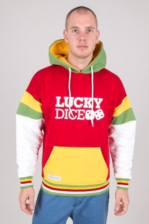 Bluza Lucky Dice Hoodie Logo Colour Red