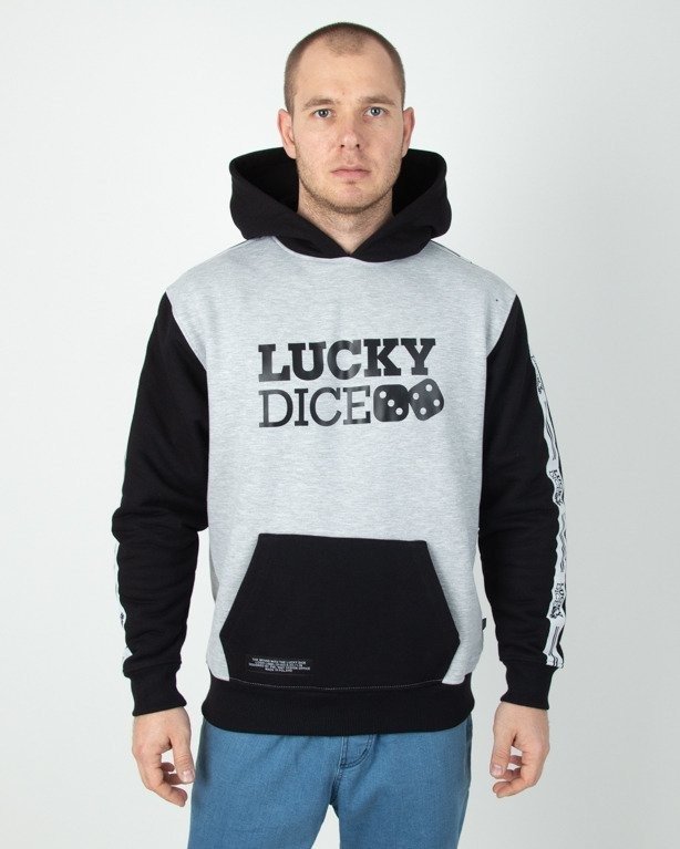 Bluza Lucky Dice Hoodie Tape Grey-Black