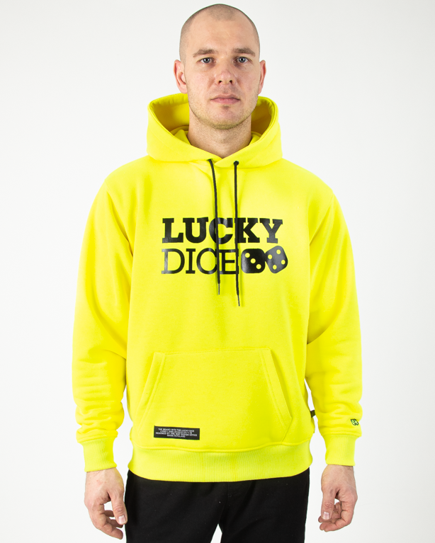 Bluza Z Kapturem Lucky Dice Logo Neon
