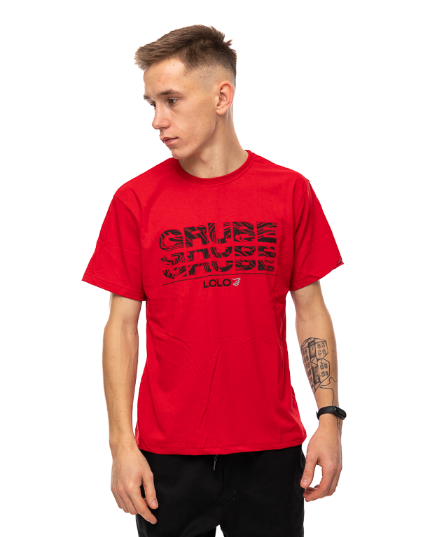 Koszulka Grube Lolo Triple Logo Czerwona