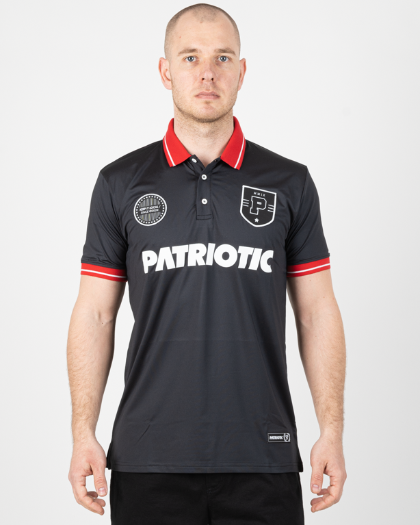 Koszulka Polo Patriotic Football Czarna