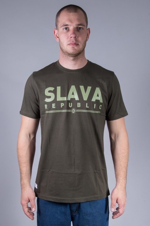Koszulka Slava Republic Napis Khaki