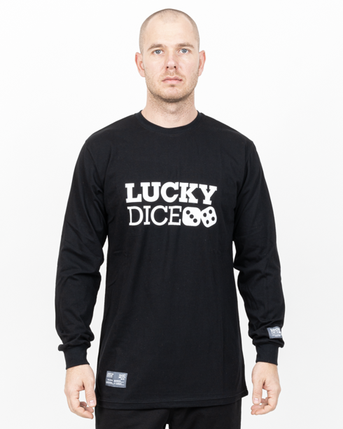 Longsleeve Lucky Dice Logo One Black