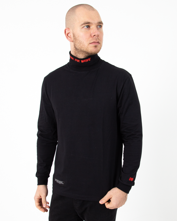 Longsleeve Lucky Dice Polo Neck Ride The Wave Black-Red