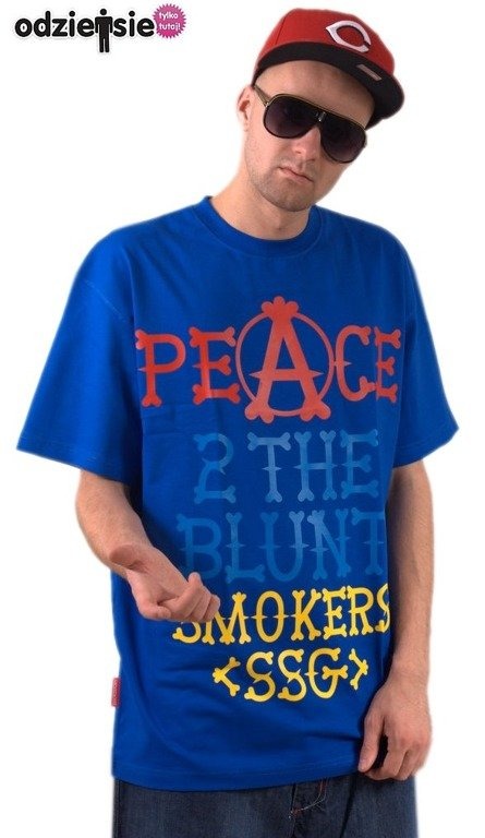 SSG SMOKE STORY GROUP KOSZULKA PEACE NAVY BLUE