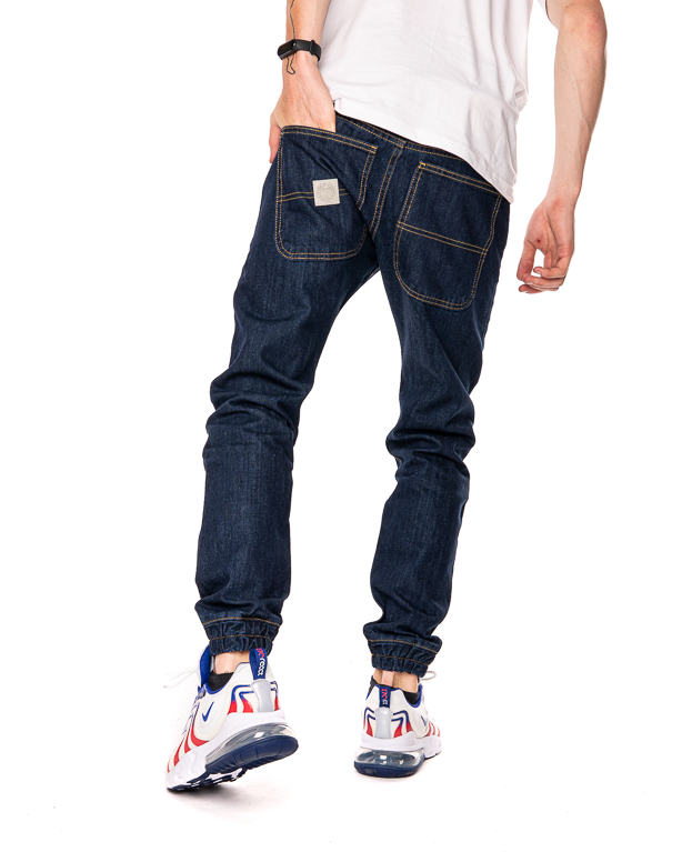 Spodnie Jeans Jogger Mass Sneaker Fit base Ciemnoniebieskie